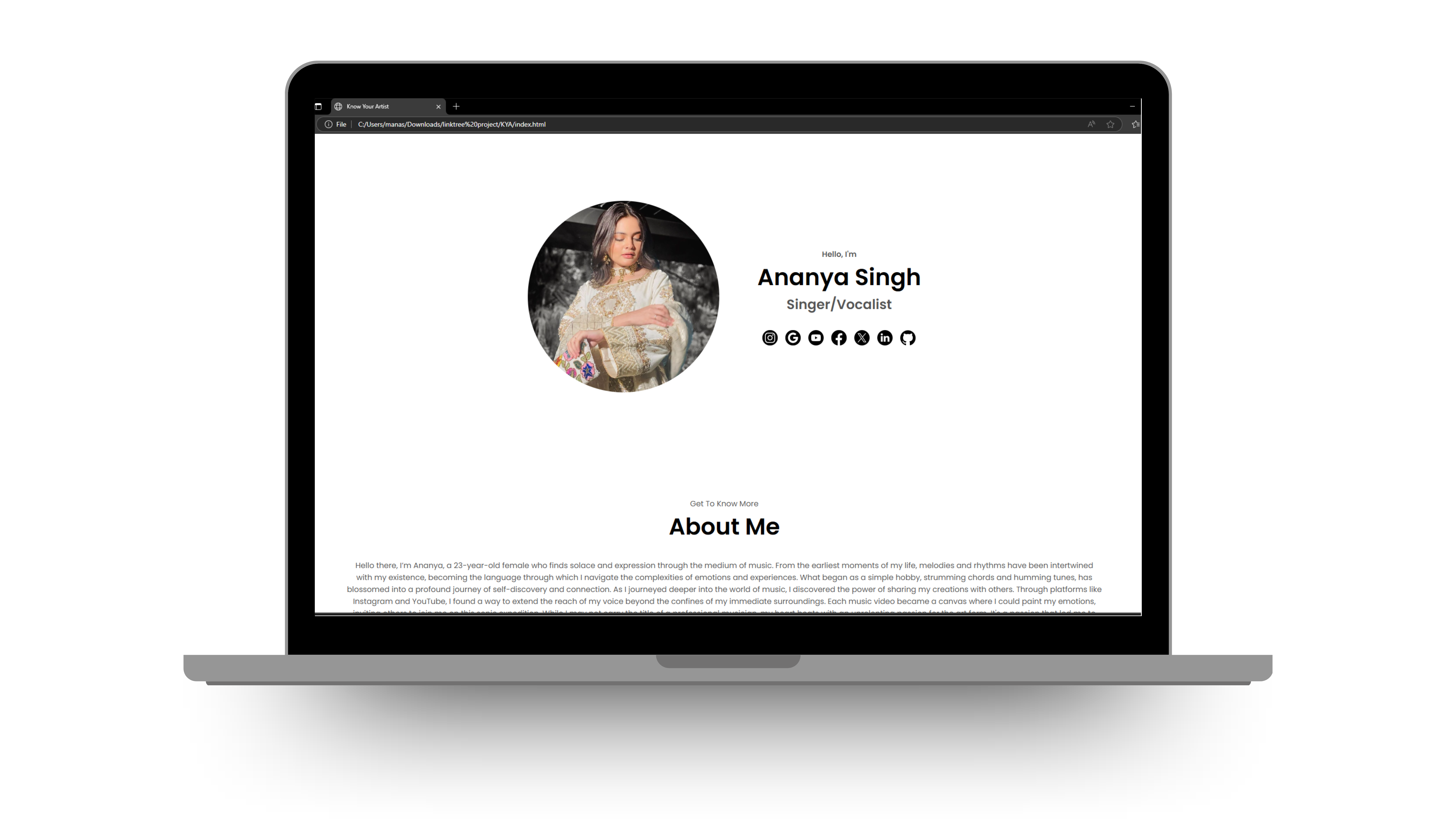 Unique page design